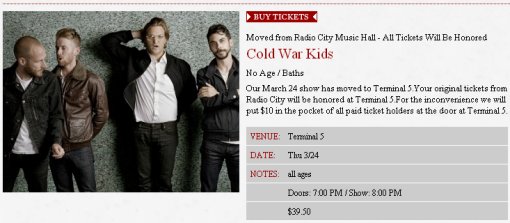 Cold War Kids at Terminal 5