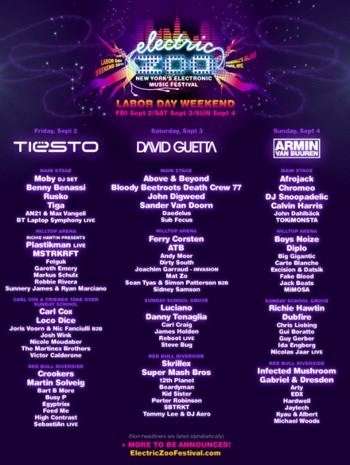 Electric Zoo Lineup