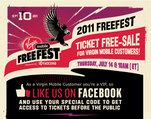 Virgin Free Fest Presale