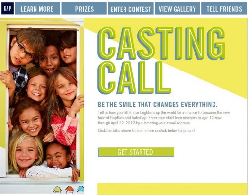 Gap 2012 Casting Call