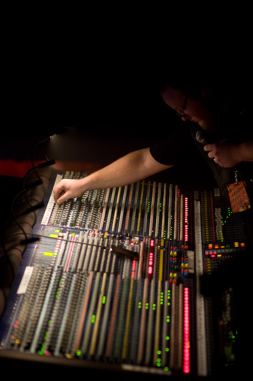 Mixing board at Webster Hall