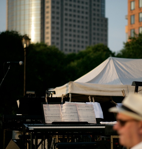 Philip Glass at Rockefeller Park