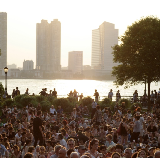 Philip Glass at Rockefeller Park