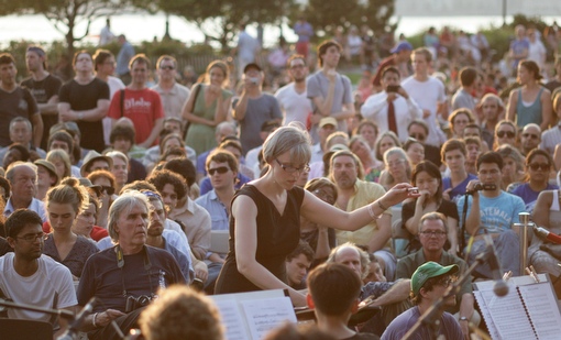 Philip Glass at Rockefeller Park