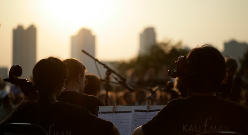 Philip Glass at Rockefeller Park