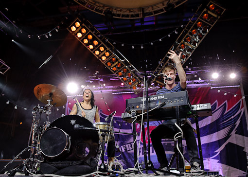 Matt and Kim at Virgin Free Fest