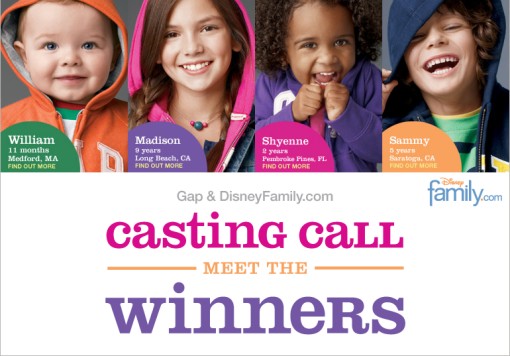 Gap Casting Call Winners