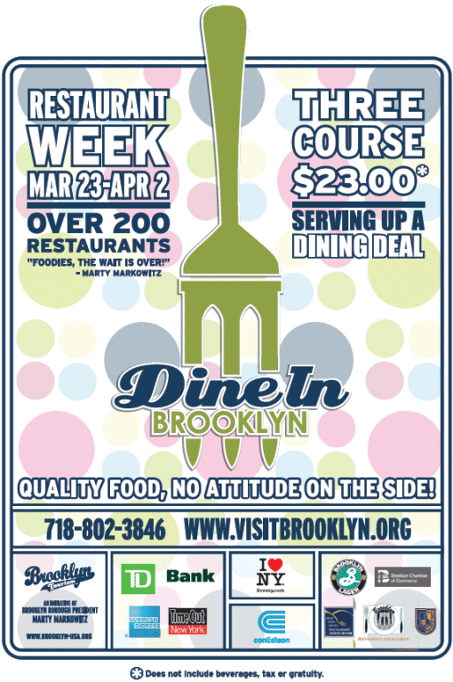 Brooklyn RESTAURANT WEEK: Mar 23 – Apr 2 | Bumpershine.com