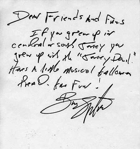 Bruce Springsteen's Halloween Note