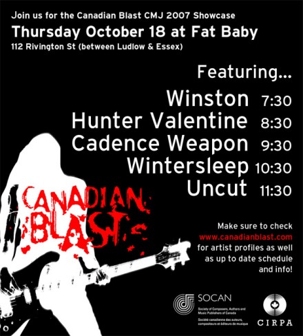 Canadian Blast Showcase Flyer