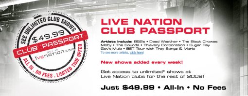 Live Nation Club Passport