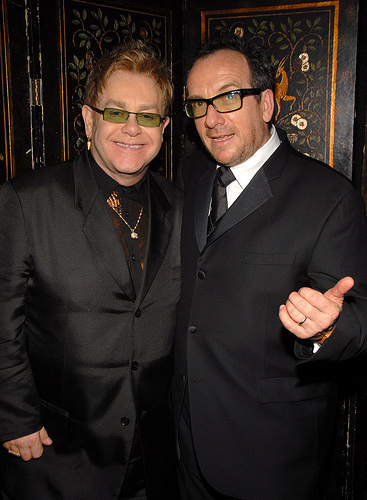 Elvis Costello and Elton John
