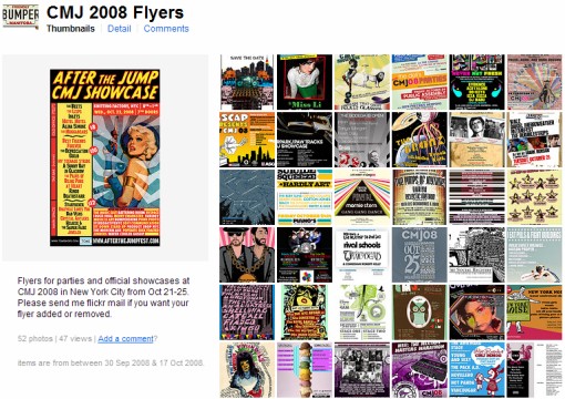 2008 CMJ Flyers