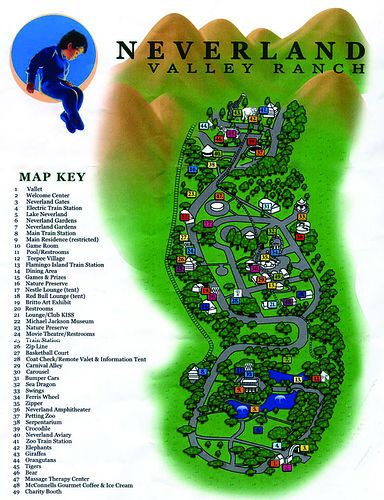 Neverland Ranch Map