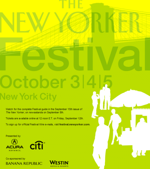 The 2008 New Yorker Festival | October 3-5
