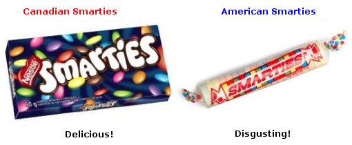 American Smarties are disgusting