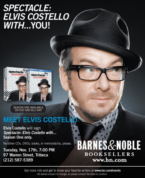 Elvis Costello Spectacle DVD Signing