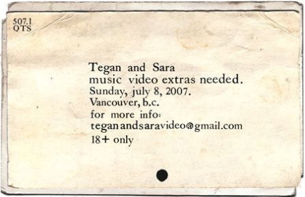 Tegan & Sara Casting Call